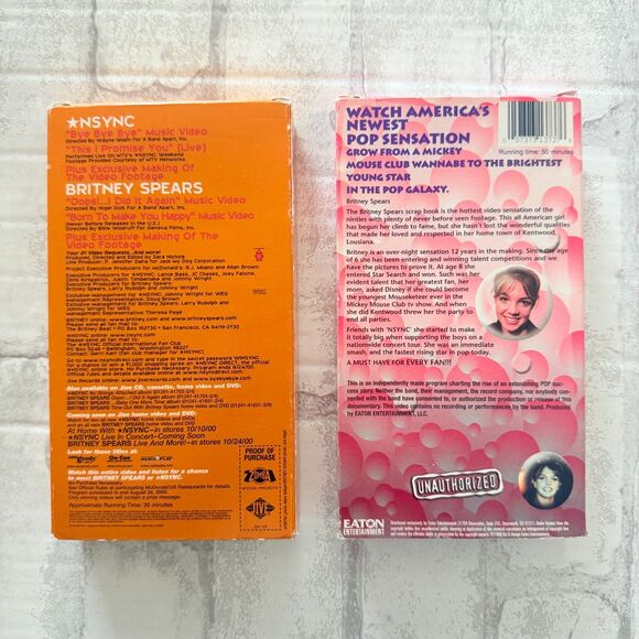 Britney Spears Star Baby Scrapbook NSYNC and Britney VHS Tapes 90s Pop Icons - Picture 3 of 3